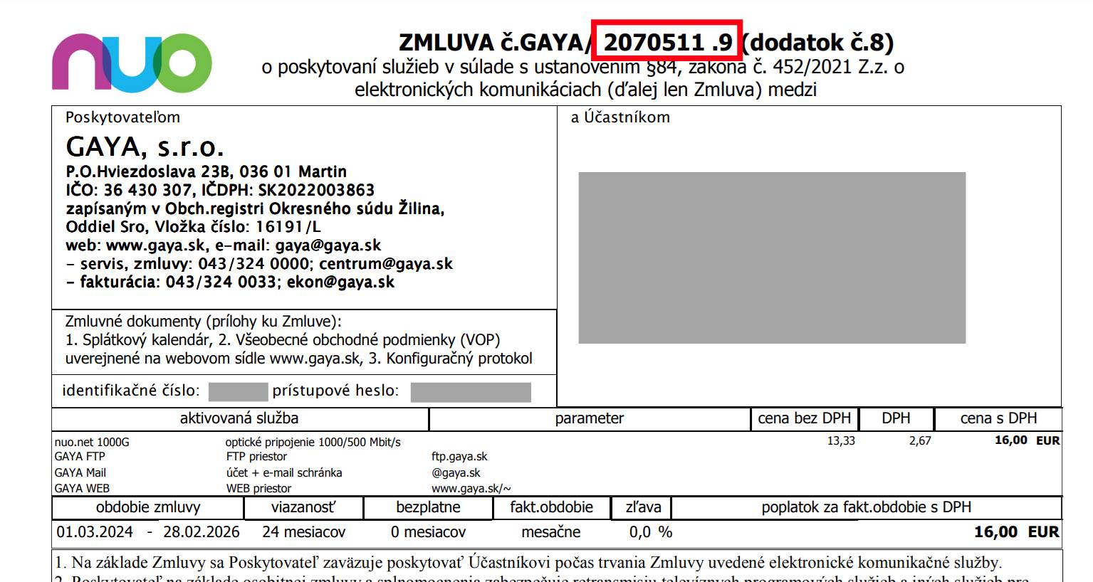 Vzor zmluvy NUO GAYA
